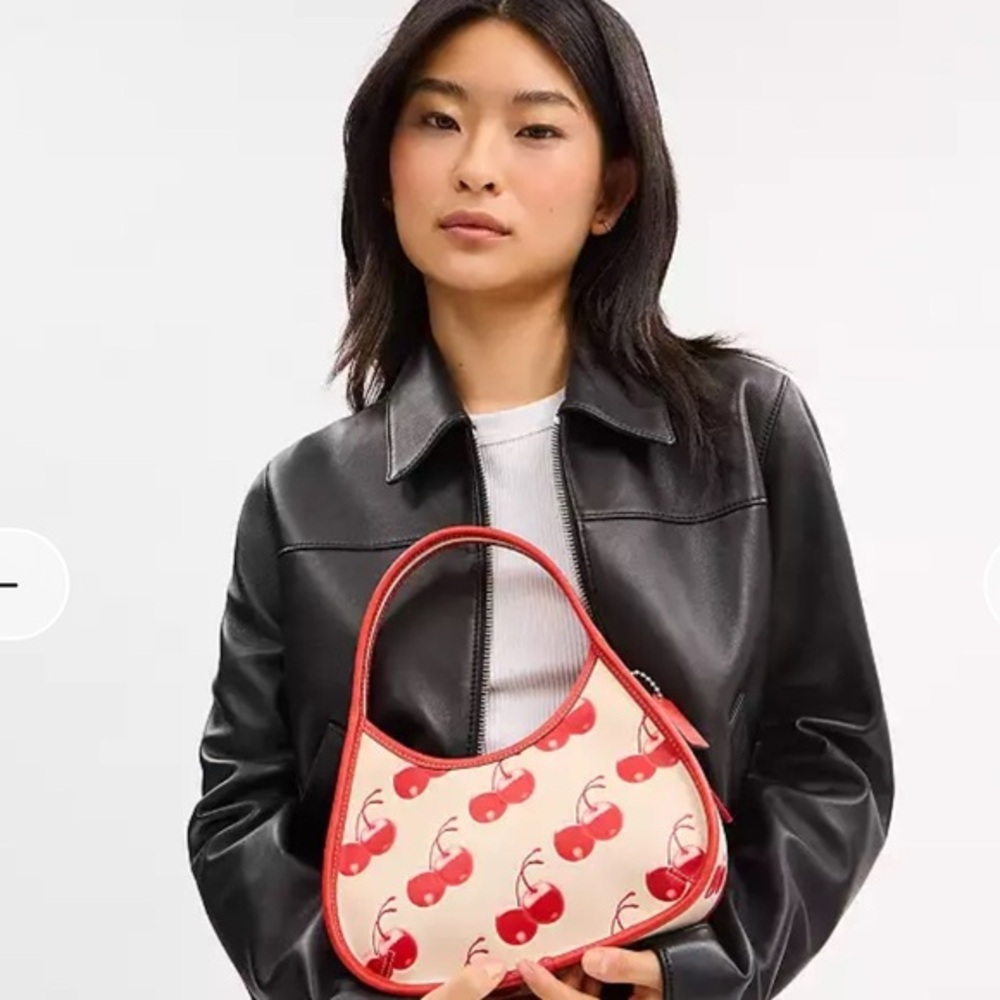 New Coach Ergo Bag In Coachtopia Leather With Cherry